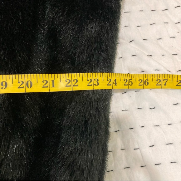 Vintage black faux fur/ostrich leather size 10 - Picture 8 of 12